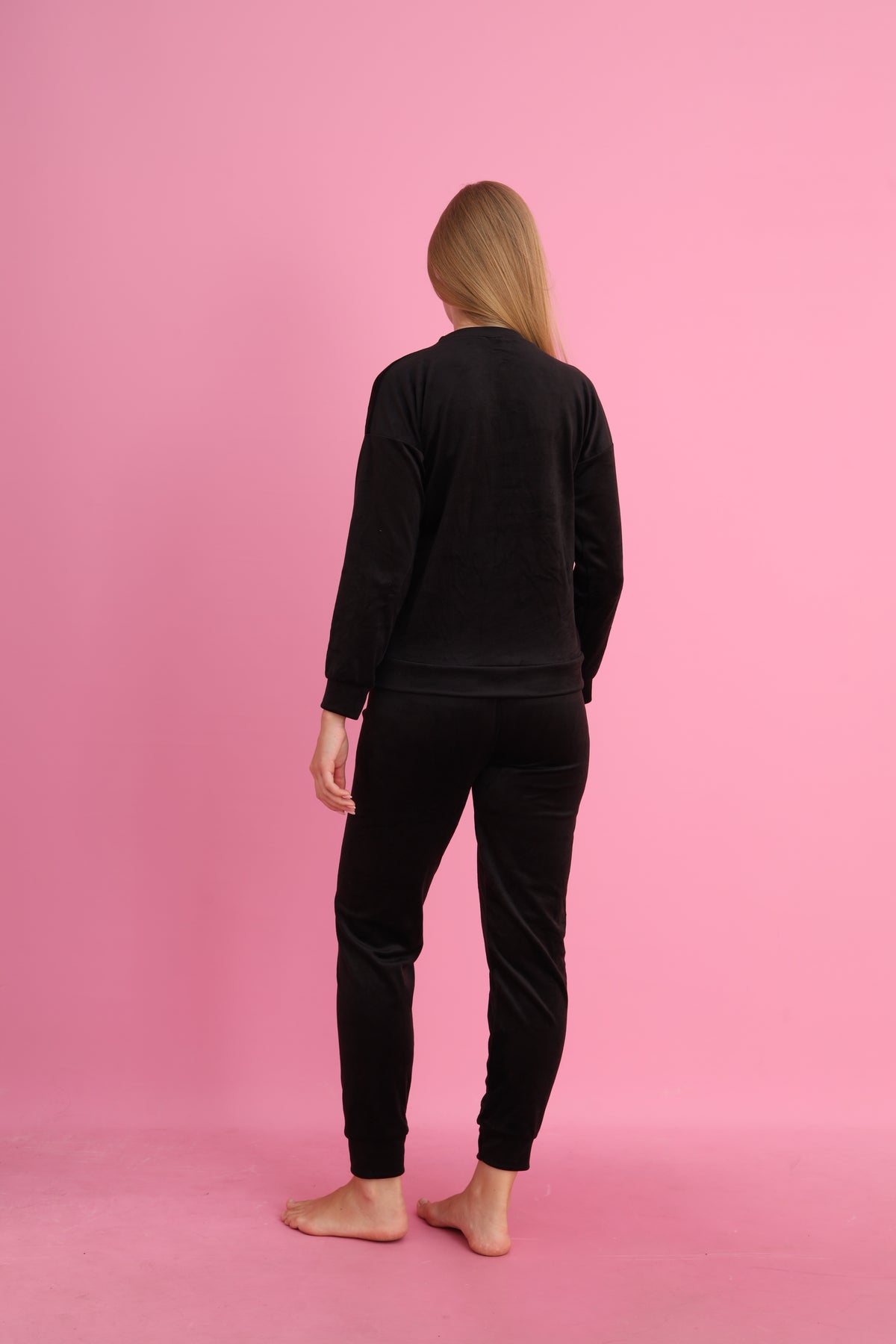 French Velvet Women's Tracksuit - Butterfly Model
