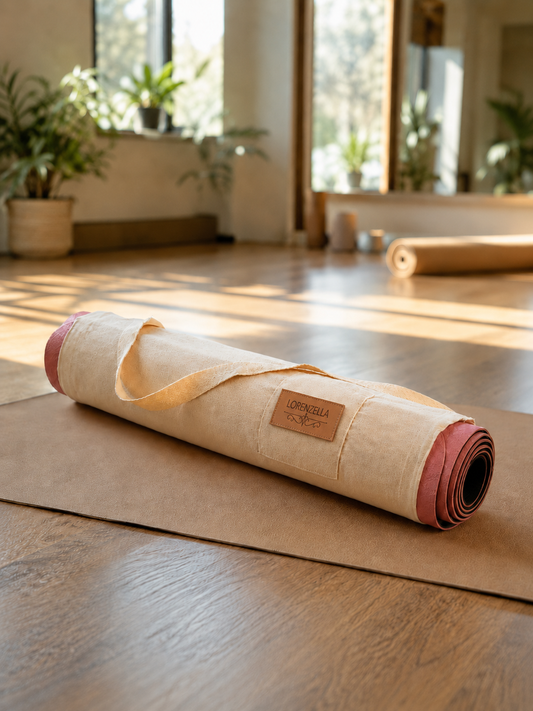 Yoga Mat Carrier Bag – Canvas Fabric, Yoga Mat Bag with Adjustable Velcro Strap