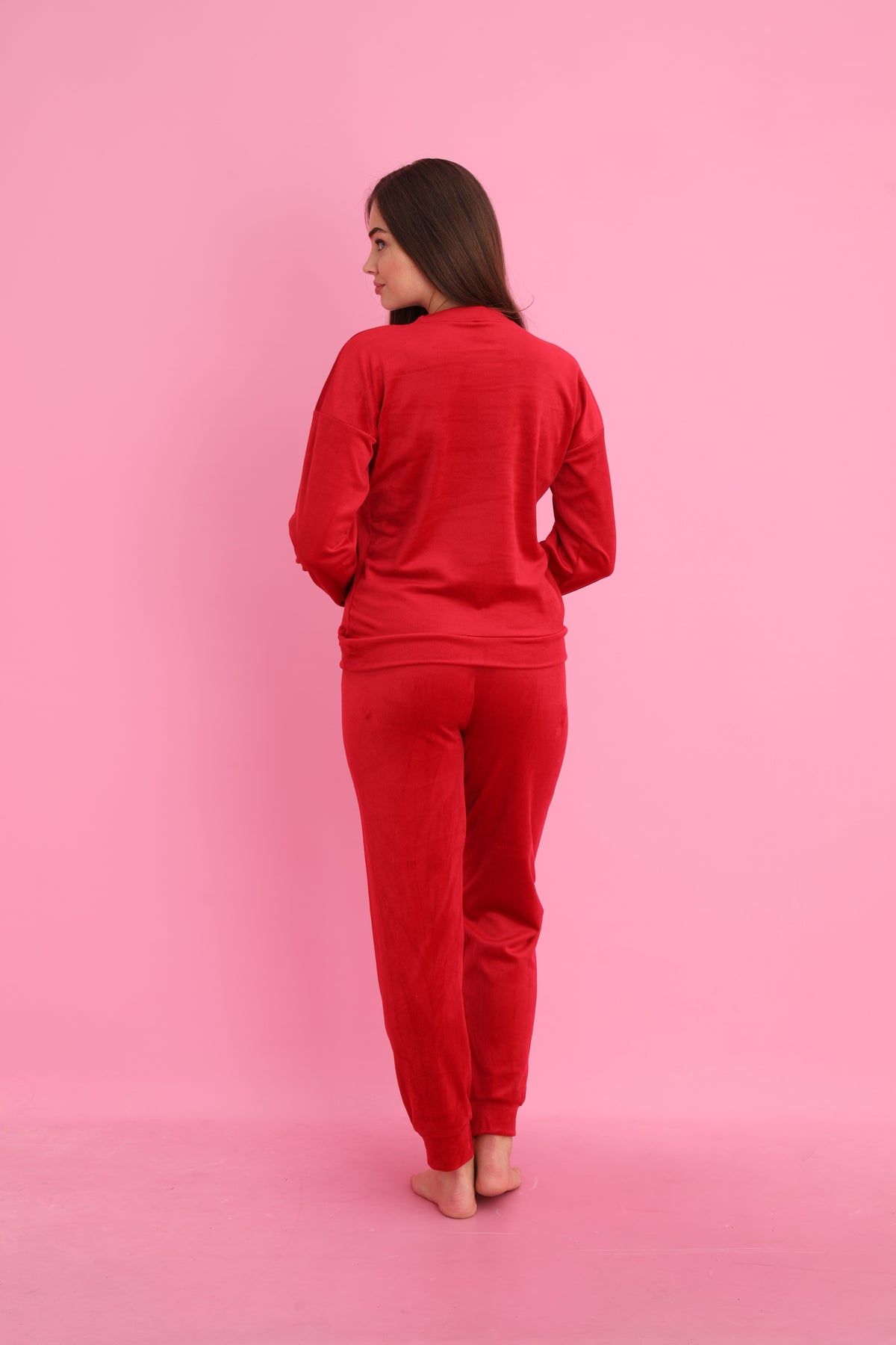 French Velvet Women's Tracksuit - Butterfly Model