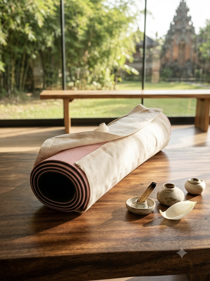 Yoga Mat Carrier Bag – Canvas Fabric, Yoga Mat Bag with Adjustable Velcro Strap