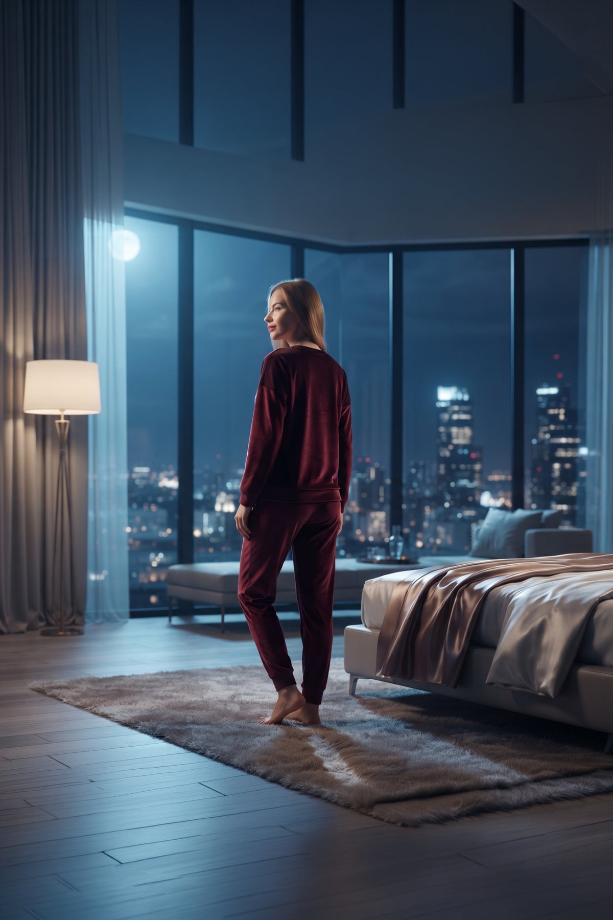 Fransız Kadife Kadın Pijama Takımı – Always Forever Modeli