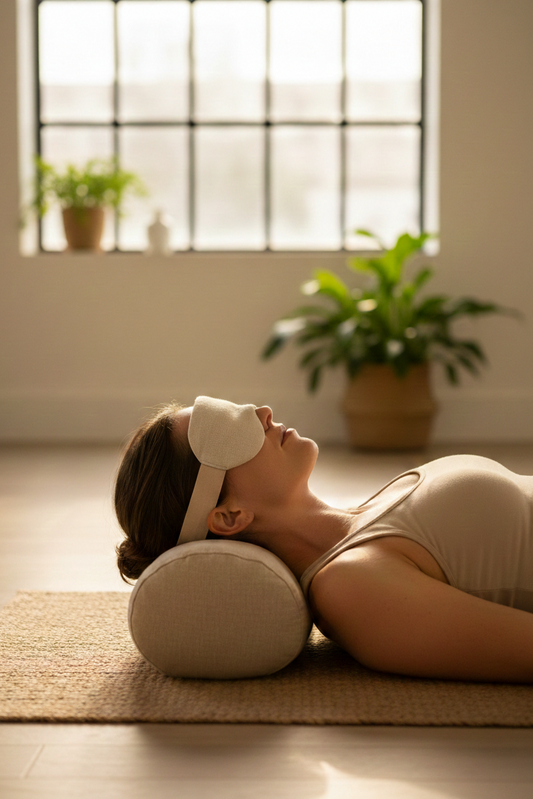 Lorenzella Linen Eye Pillow with Lavender – Relaxing Eye Mask